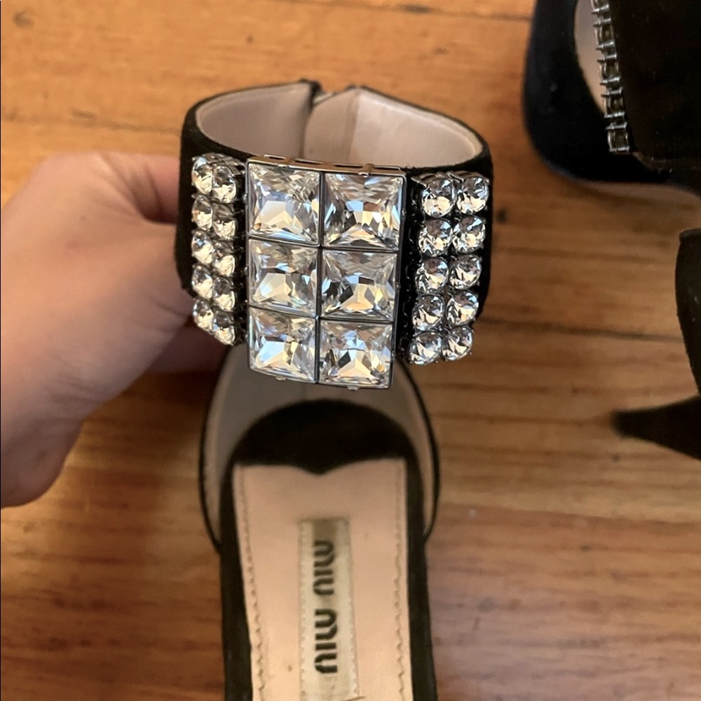 Embellished Miu Miu Platform Heels - image 5